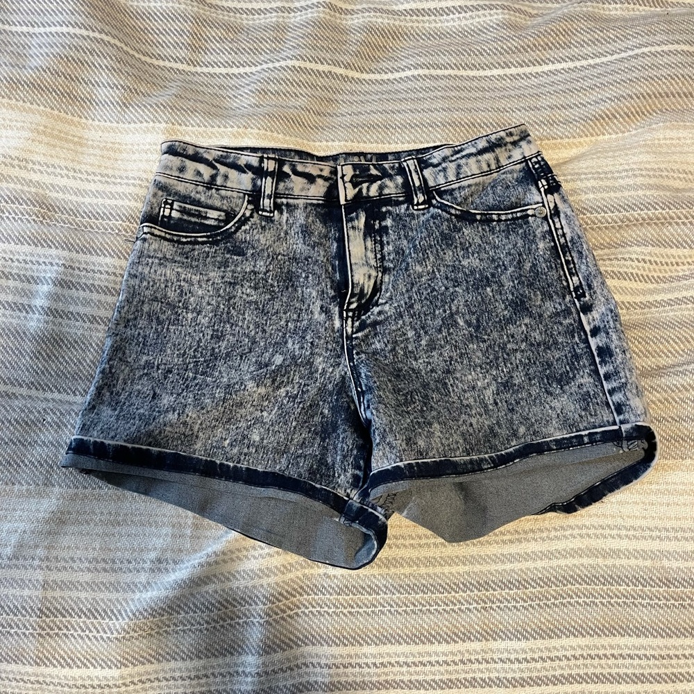 High waisted jean shorts